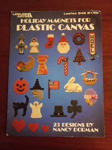 Leisure Arts 246 HOLIDAY MAGNETS FOR PLASTIC CANVAS 23 Designs Halloween Xmas - Picture 1 of 1