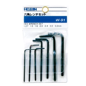HOZAN HEX WRENCH SET (1.27/1.5/1.6/2/2.4/3/3.2mm) W-91 - Picture 1 of 1