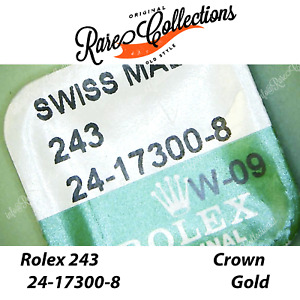NEW Nuovo Crown Rolex 243 24-17300-8 Corona Oro GOLD Blister