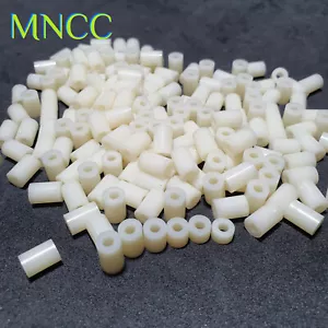 M3 x 3mm ~ 12mm White ABS Nylon Round Non-Threaded Standoff Column PCB Spacers - Picture 1 of 10