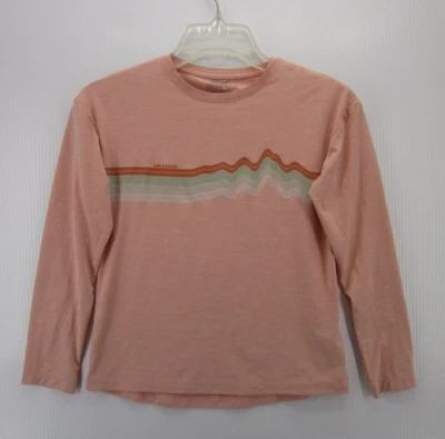 Patagonia Top Girls Large Pink Pullover Youth Shirt Graphic Casual Crewneck * - Image 1 of 4
