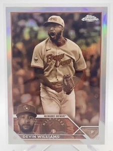 2023 Topps Chrome Update Sepia Refractor Devin Willams #USC82 Brewers - Bild 1 von 2
