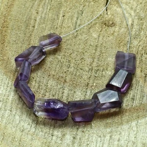 Cuentas de pepita facetadas de amatista briolette piedras preciosas sueltas naturales para hacer joyas - Imagen 1 de 3