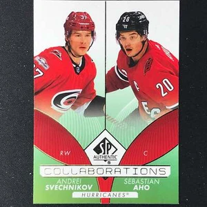 2022-23 SP Authentic NHL ANDREI SVECHNIKOV SEBASTIAN AHO Collaborations Green #4 - Picture 1 of 1