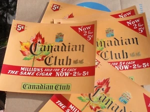 5 ETICHETTE WHISKY CLUB CANADESE 7 X 8 POLLICI - Foto 1 di 8