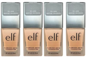 (4 Pack) e.l.f. Flawless NATURAL COLOR Satin Foundation 0.68 OZ Oil Free - Picture 1 of 2