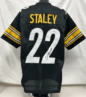 Футболка игрока с автографом Дуче Стейли черная желтая на заказ (L) сертификат подлинности PSA 718 - Изображение 1 из 4