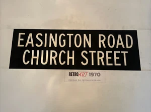Easington Road Church St - Hartlepool 2510 Linen Bus Destination Blind 35” Gift - Picture 1 of 12