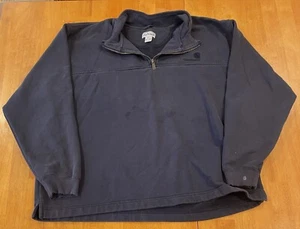 Vintage Carhartt 1/4 Zip Pullover Sweater XXL Dark Blue Outdoors Hiking Mexico - Picture 1 of 8