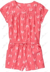 Gymboree Girls sz 12 "Pretty in Pink" Kitten Pals Romper NWT Cat - Picture 1 of 2