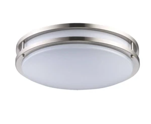 Bel Air Lighting Adler Barnes 17" 3-Light CFL Brushed Nickel Ceiling Light - Picture 1 of 5