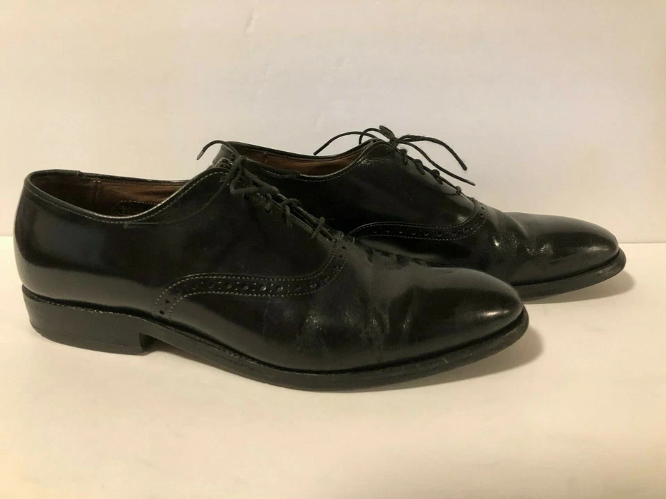 Vestido Oxford Masculino Allen Edmond Vintage Retrô UNISSEX Preto 6 1/2 / Feminino 9 - Imagem 1 de 4