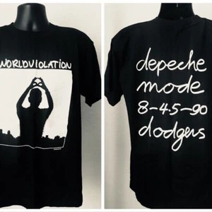 1990 Depeche Mode World Violator Concert Tour T-Shirt 2 sided cotton - Picture 1 of 2