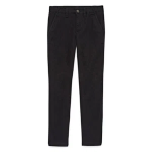 Arizona Boys Straight Flat Front Black Chino Adjustable Waist Stretch Pants - Picture 1 of 2