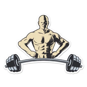 Weight Lifter, Vinyl Decal Sticker, Indoor Outdoor, 3 Sizes, #11441 - Picture 1 of 1