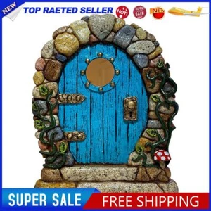 Dollhouse Fairy Door Wooden Miniature Elf Door Craft for Trees Garden Decor (9) - Picture 1 of 4