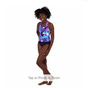 Gerry Girls 3-Piece Youth Tankini & Shorts Swimsuit Set Purple New - Picture 1 of 6