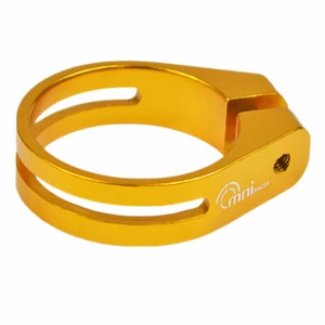 OMNI Racer WORLDS LIGHTEST RACE-Lite Seatpost Clamp JUST 10 grams 28.6-29mm GOLD - Picture 1 of 5