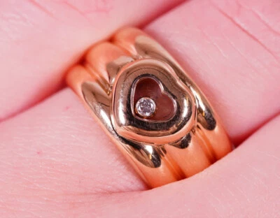 großer Chopard Happy Diamonds Ring Herz 750 Gold RG 55 massiv - Bild 1 von 4