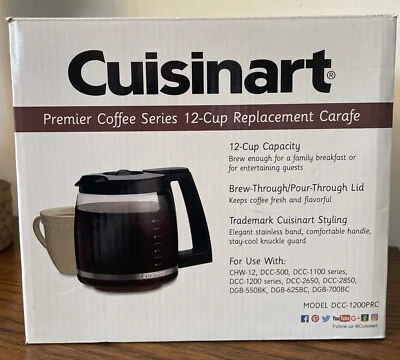 New Cuisinart Premier Coffee Series 12-Cup Replacement Carafe Glass DCC-1200PRC - Image 1 of 4