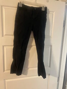 Old Navy Pants Boys Sz 7Skinny Built-in-Flex Chino Flat Front Black - Picture 1 of 2