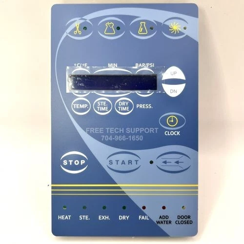 Tuttnauer 1730E RPI LCD DISPLAY ASSEMBLY with PREDG board BLUE TUA159