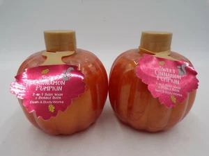 Bath & Body Works Sweet Cinnamon Pumpkin 2-in-1 Body Wash & Bubble Bath S/2 398A - Picture 1 of 2
