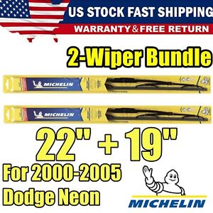 For 2000-2005 Dodge Neon - 19220/19190 Wipers 2-Pack Premium Wiper Blades