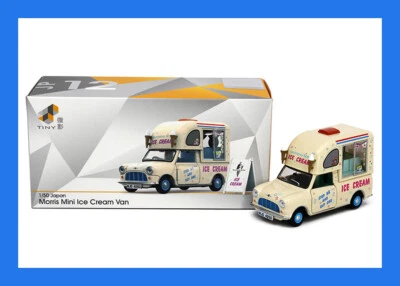 JUN 2025 TINY JAPAN JP12 Morris Mini Ice Cream Van 1:50 Diecast Model Car - Image 1 of 4