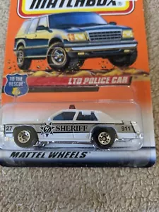 MATCHBOX 1997 #24/75 LTD COCHE DE POLICÍA AL RESCATE SERIE SHERIFFS ENVÍO GRATUITO A EE. UU. - Imagen 1 de 5