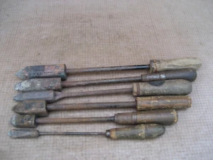 6 Antique Copper Soldering Irons Large & Small Head Blow Torch Blacksmith Tools - Picture 1 of 14