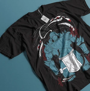 Camiseta Alphonse Fullmetal Alchemist Hermandad Elric Camisa Negra - Imagen 1 de 6