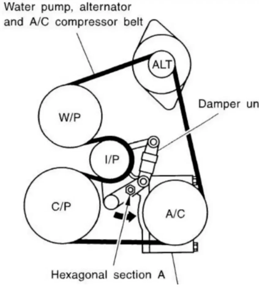 For Nissan Elgrand E50 2000-2002 3.0 Td Neo Alternator Belt - Image 1 of 1