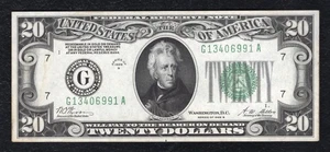 FR. 2052-G 1928-B $20 FRN FEDERAL RESERVE NOTE CHICAGO, IL GEM UNCIRCULATED - Picture 1 of 2