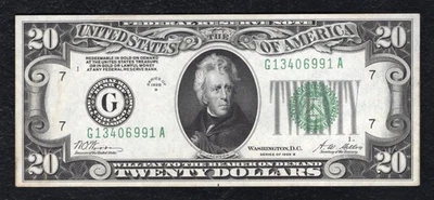 FR. 2052-G 1928-B $20 FRN FEDERAL RESERVE NOTE CHICAGO, IL GEM UNCIRCULATED - Image 1 of 2