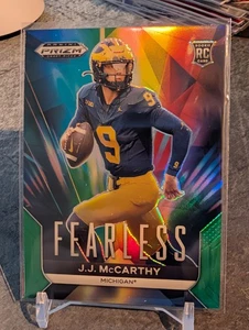 J. J. McCarthy 2024 Panini Prizm Draft Picks Fearless Green Michigan Wolverines - Bild 1 von 2