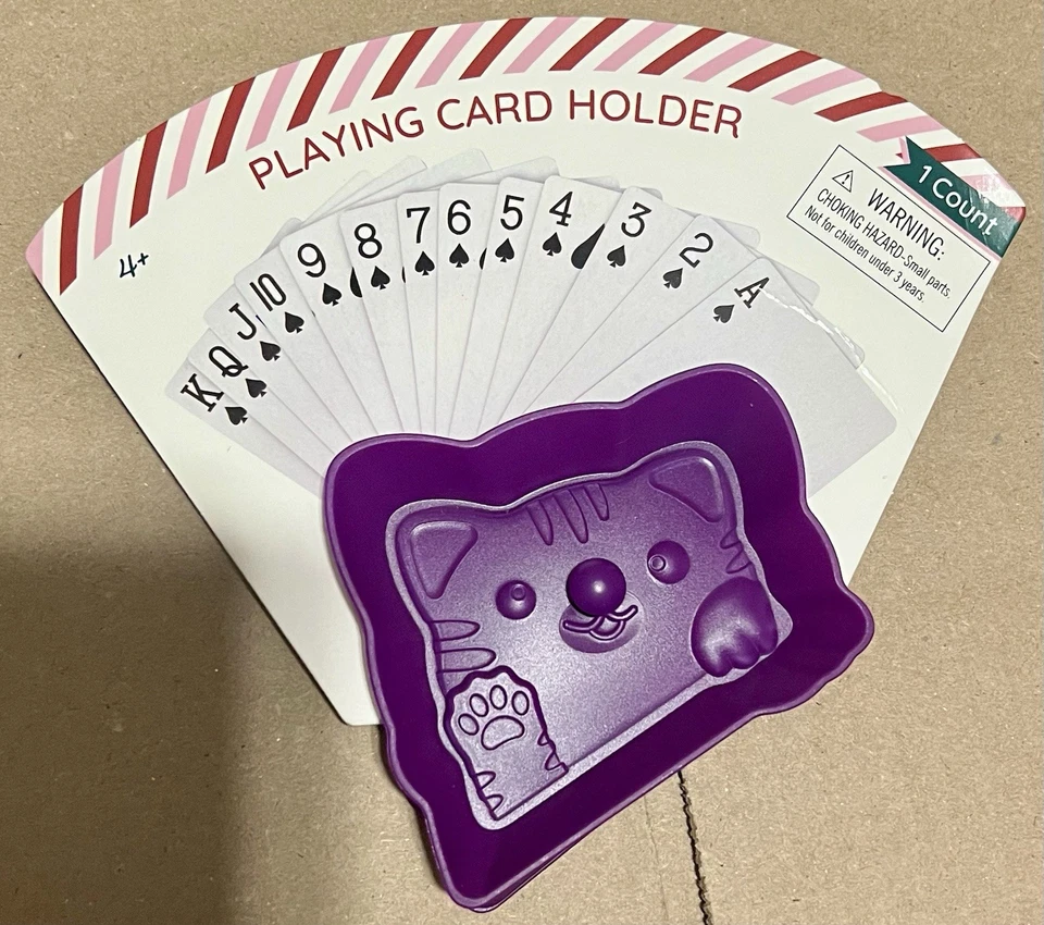 Portatarjetas de juego para gato púrpura Foto 1 de 1