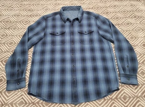 Outerknown Deckenhemd Herren Gr. XL blau kariert Fronttaschen Baumwolle - Bild 1 von 9