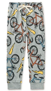TEA COLLECTION Jogginghose mit Fahrrad-Print - grau meliert - neu mit Etikett Jungen/Mädchen 12 - Bild 1 von 1