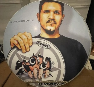 Evans 12" Charlie Benante Heavy Metal Drum Head Collectable Skins Screen NOS NEU - Bild 1 von 3