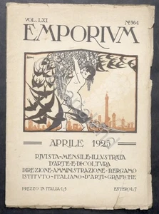 Rivista arte e cultura Emporium N. 364 - Aprile 1925 - Copertina di L. Bignami - Foto 1 di 2