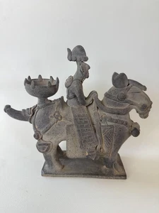 Koreanische Krieger Skulptur auf Pferd Tongefäß Silla Master - Bild 1 von 12