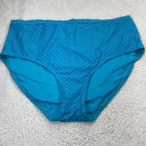Terra & Sky Swim Brief Bottom 2X 20w - 22W Beach Wear Water Blue Polka Dot - Picture 1 of 6