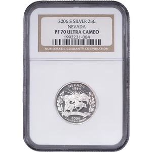 2006-S Silver Nevada State Quarter - Proof ~ NGC PF 70 ULTRA CAMEO - Picture 1 of 2