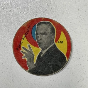 1964 Boris Karloff Figuritas Club De Mickey Argentina Scheibe Frankenstein - Bild 1 von 2