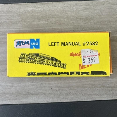 Atlas 2582 Nickel Silver Manual Snap Switch Left Turnout Track N Scale - Image 1 of 4