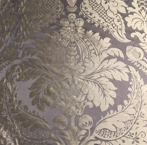 8.4 meters x ZOFFANY "Malmaison Damask" SILK fabric 1800s grand baronial Smoke - Picture 1 of 9