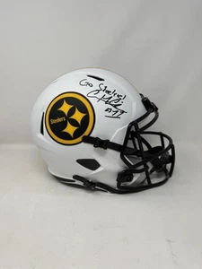 CHASE CLAYPOOL SIGNED AUTOGRAPH PITTSBURGH STEELERS FULL SIZE LUNAR HELMET PSA - Picture 1 of 6