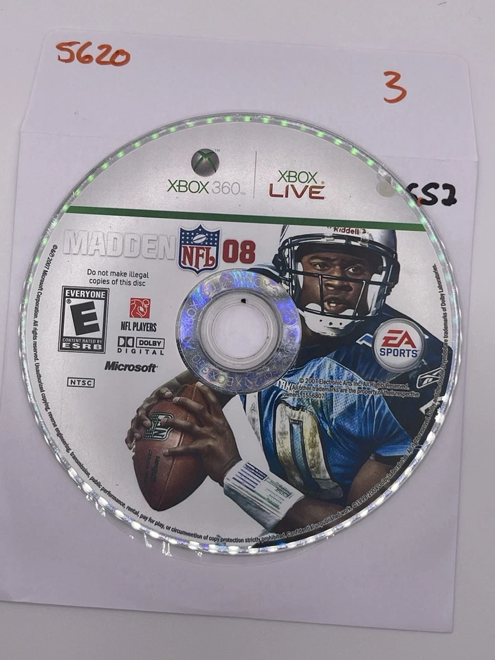 Madden NFL 08(微软 Xbox 360,2007)仅光盘 - 无跟踪 5620 — 第 1/1 张图片