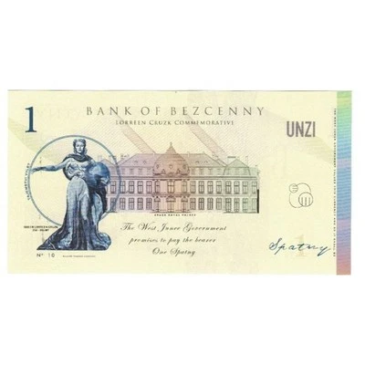 [#241104] Geldschein, Eurozone, Tourist Banknote, 2014, 1 UNZI BANK OF BEZCENNY, - Image 1 of 2